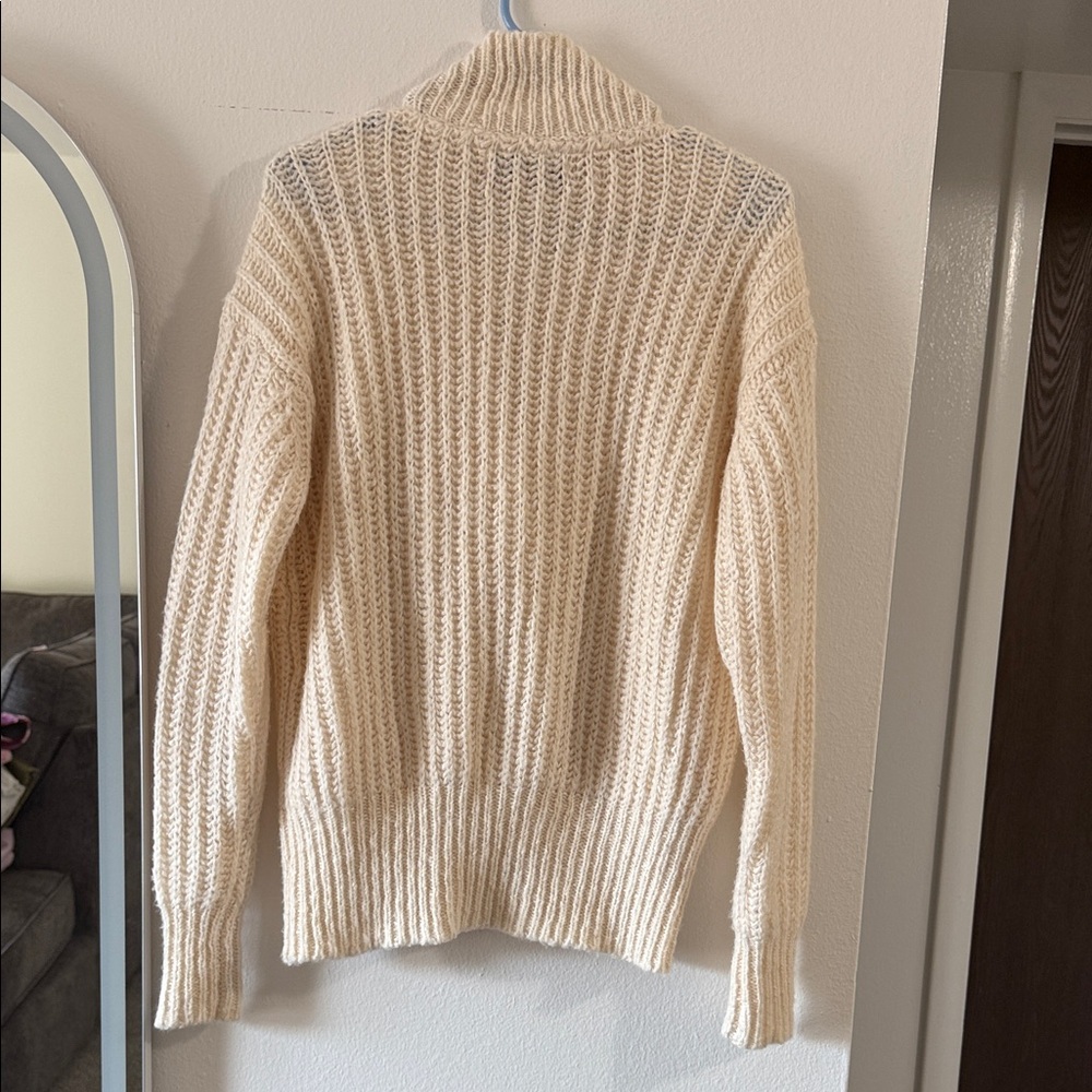 Anthropologie Cream V-Neck Sweater - Picture 7 of 7
